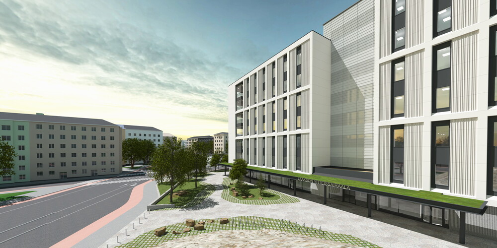 Laakso's new main building (Architectural visualisation: Laakson LATU)